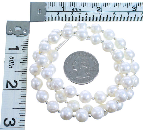 Sterling Silver And Fresh Water Pearl Bead Necklace SX115276